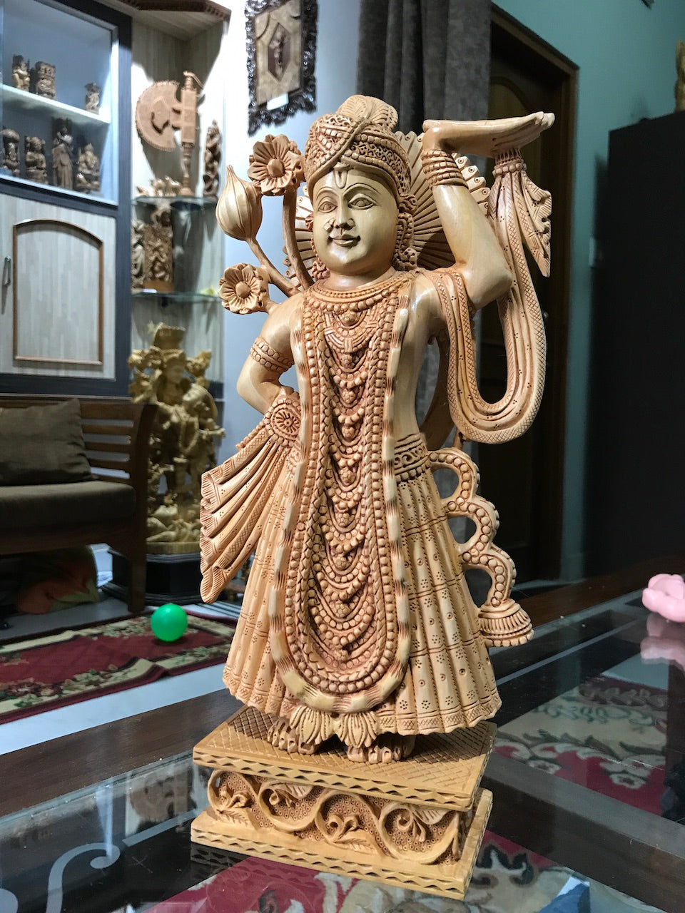 Wooden Thakurji Shrinath ji Fine Hand Carved Statue - Arts99 - Online Art Gallery
