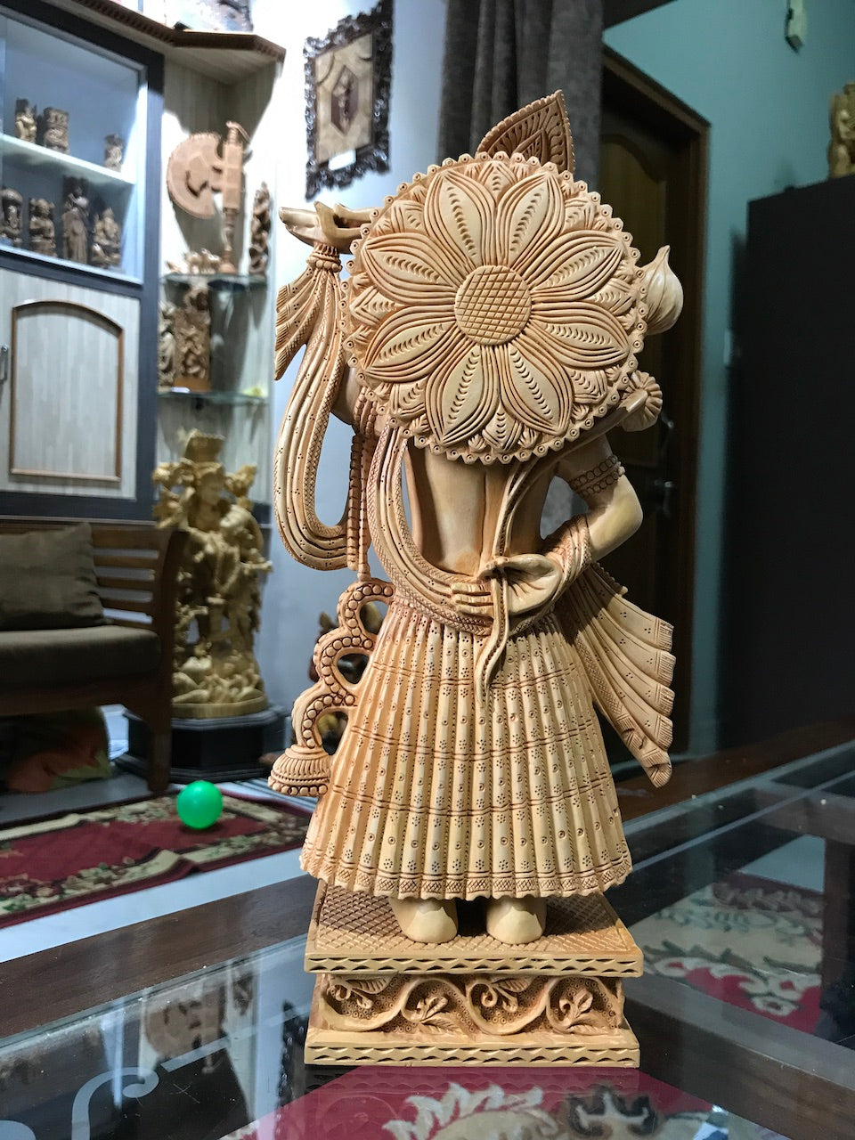 Wooden Thakurji Shrinath ji Fine Hand Carved Statue - Arts99 - Online Art Gallery