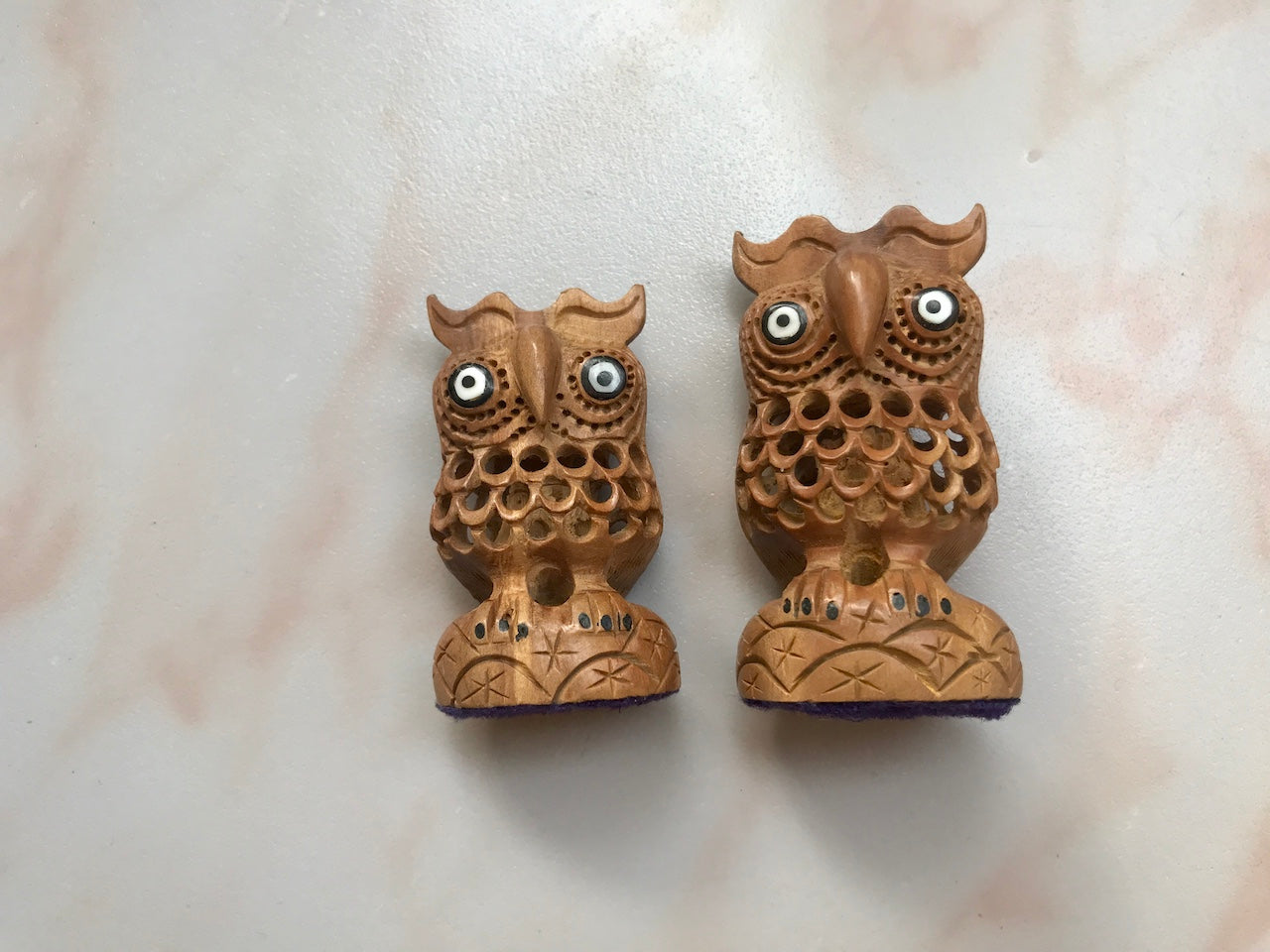 Sandalwood Tiny Owl Undercut Statue - Arts99 - Online Art Gallery