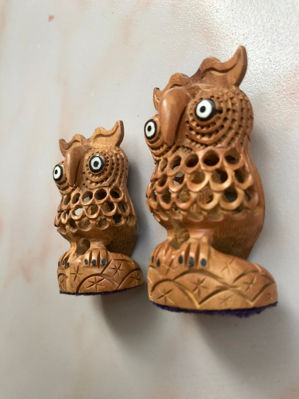 Sandalwood Tiny Owl Undercut Statue - Arts99 - Online Art Gallery