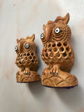 Sandalwood Tiny Owl Undercut Statue - Arts99 - Online Art Gallery