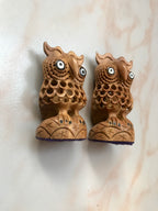 Sandalwood Tiny Owl Undercut Statue - Arts99 - Online Art Gallery