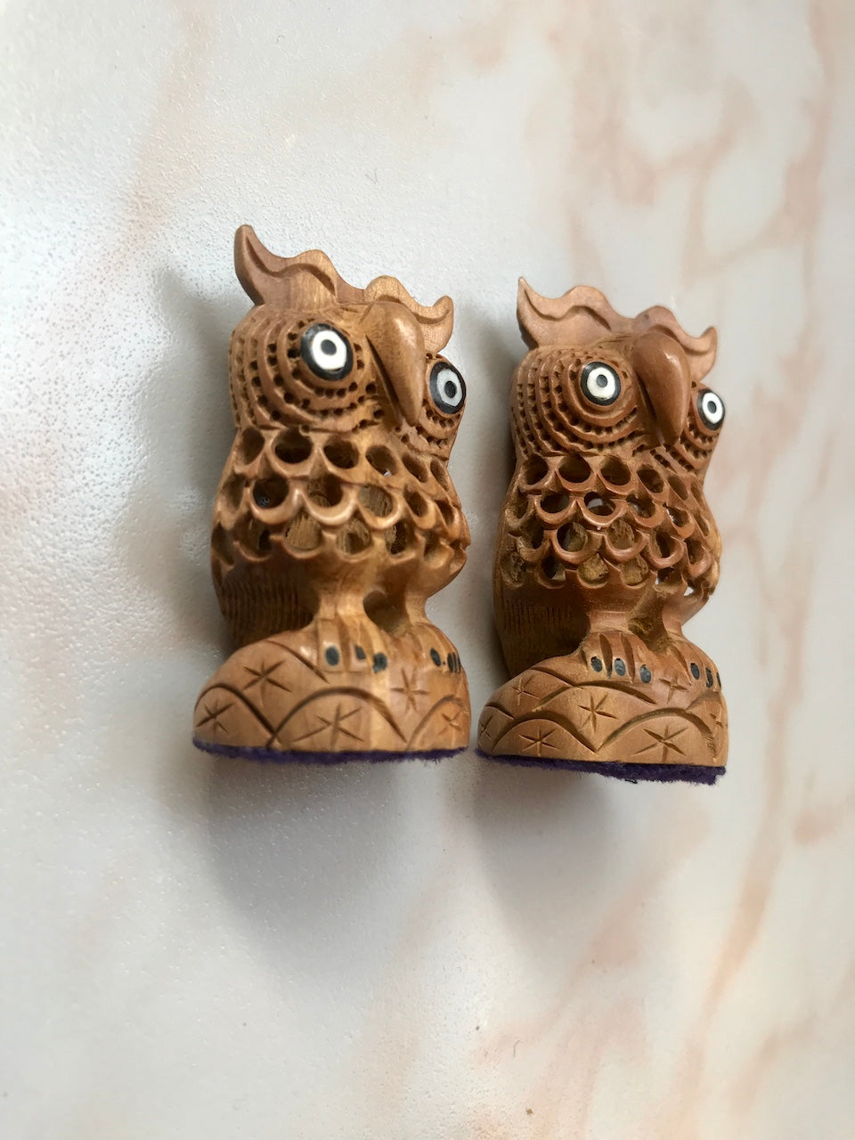 Sandalwood Tiny Owl Undercut Statue - Arts99 - Online Art Gallery