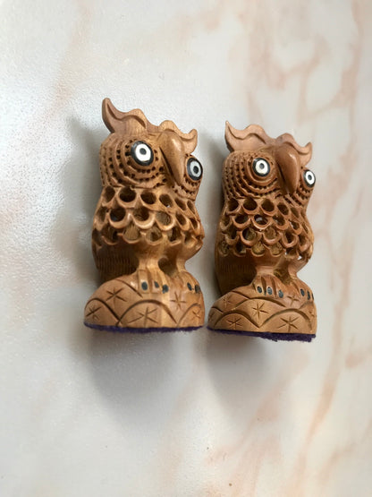 Sandalwood Tiny Owl Undercut Statue - Arts99 - Online Art Gallery