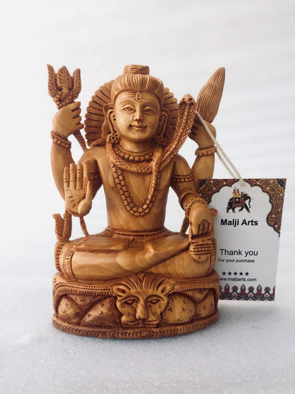 Wooden Hand Carved Shiva Statue - Arts99 - Online Art Gallery