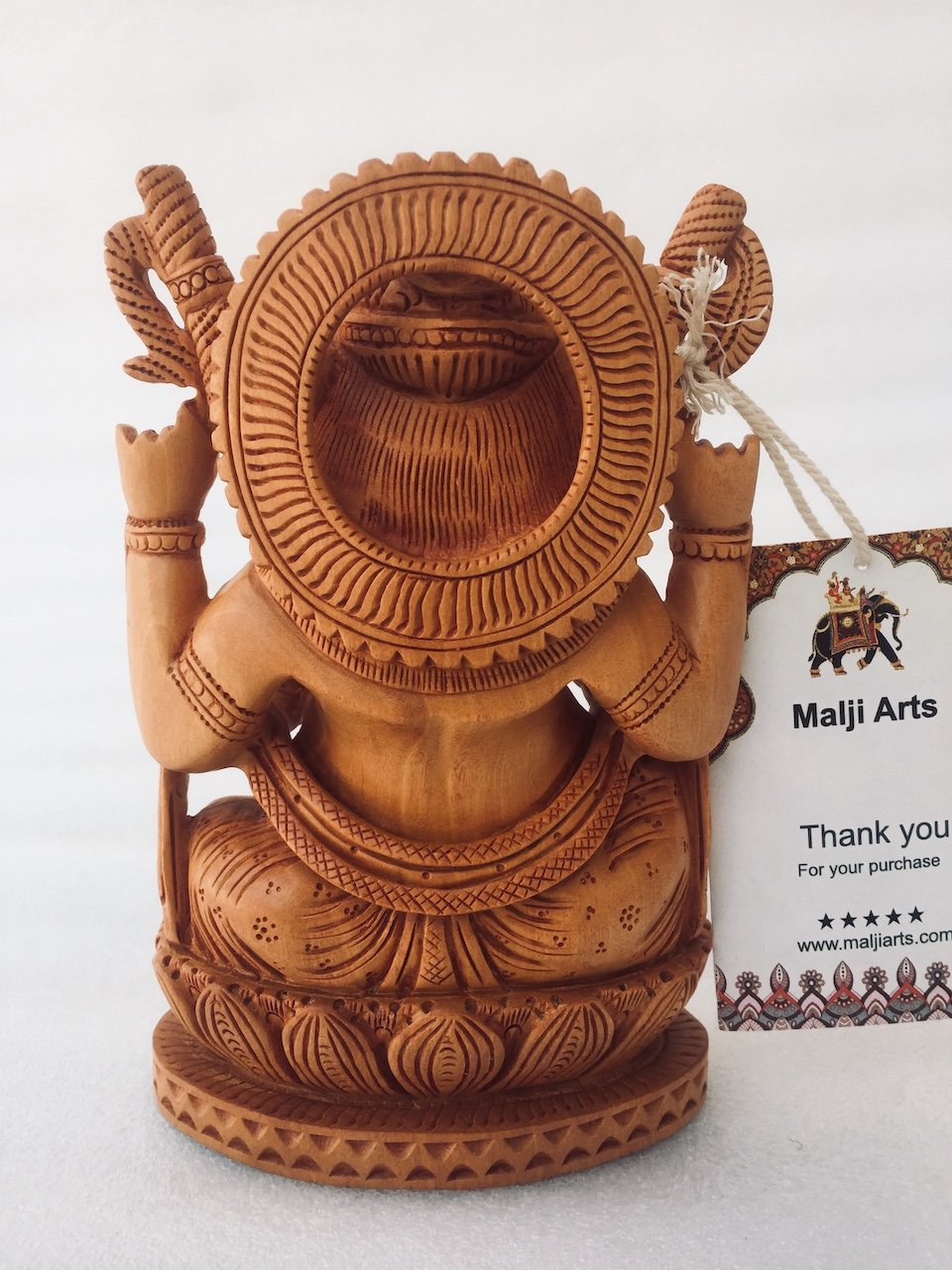 Wooden Hand Carved Ganesha Statue - Arts99 - Online Art Gallery