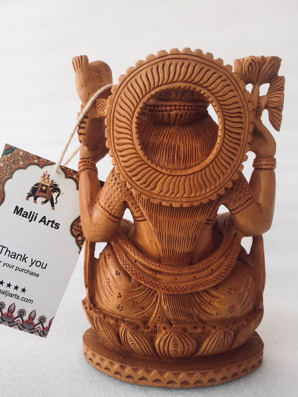 Wooden Hand Carved Saraswati Statue - Arts99 - Online Art Gallery