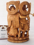 Wooden Hand carved Radha Krishna Statue - Arts99 - Online Art Gallery