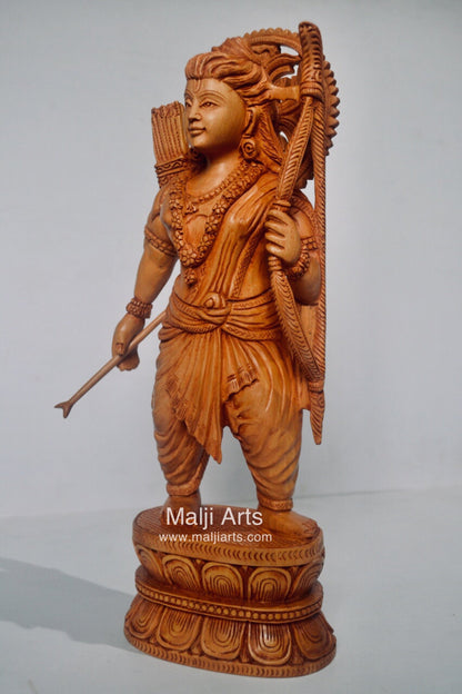 Wooden Ayodhya Temple Rama Statue - Arts99 - Online Art Gallery