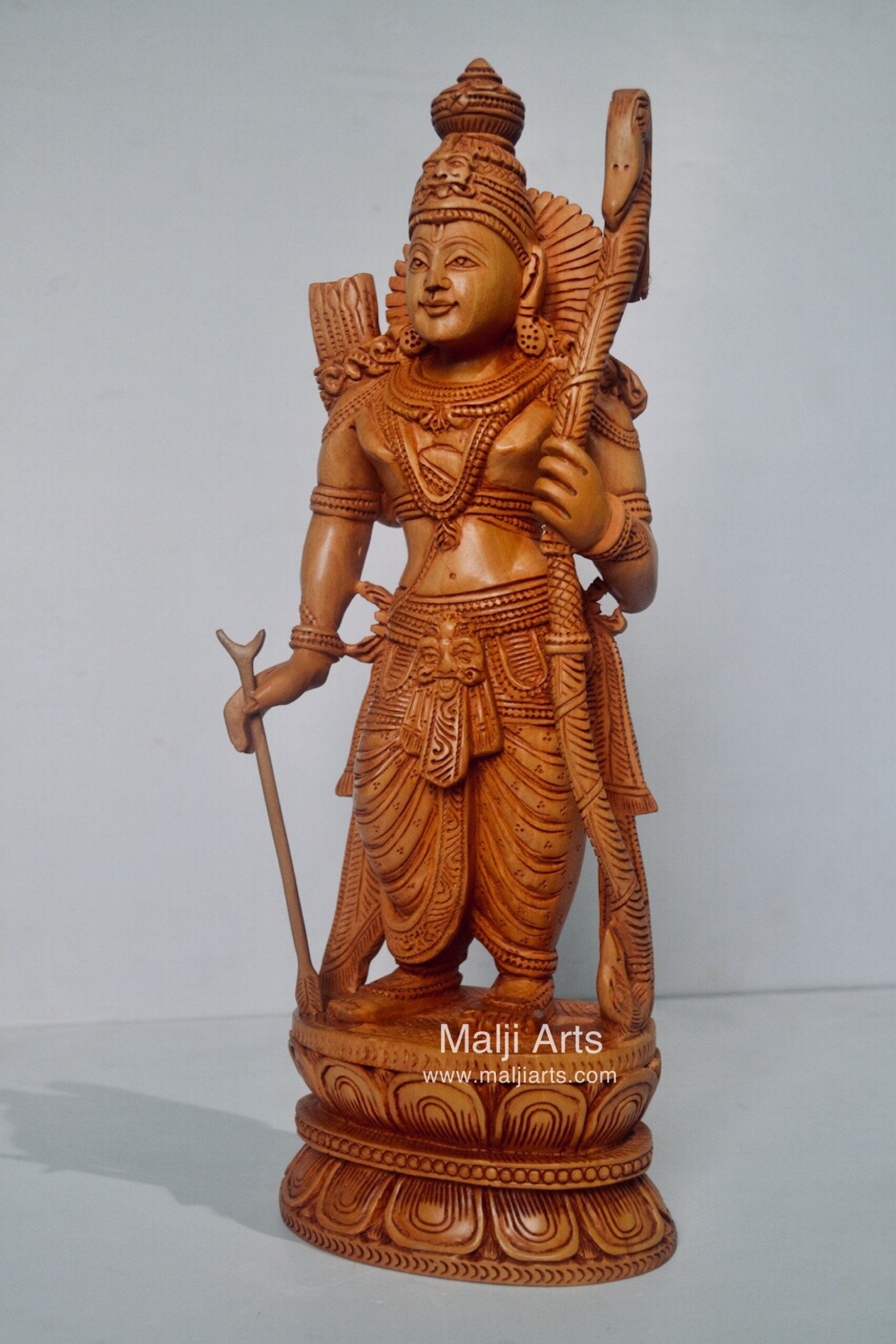 Wooden Lord Shri Rama Statue of Ayodhya Temple fine Carving - Arts99 - Online Art Gallery