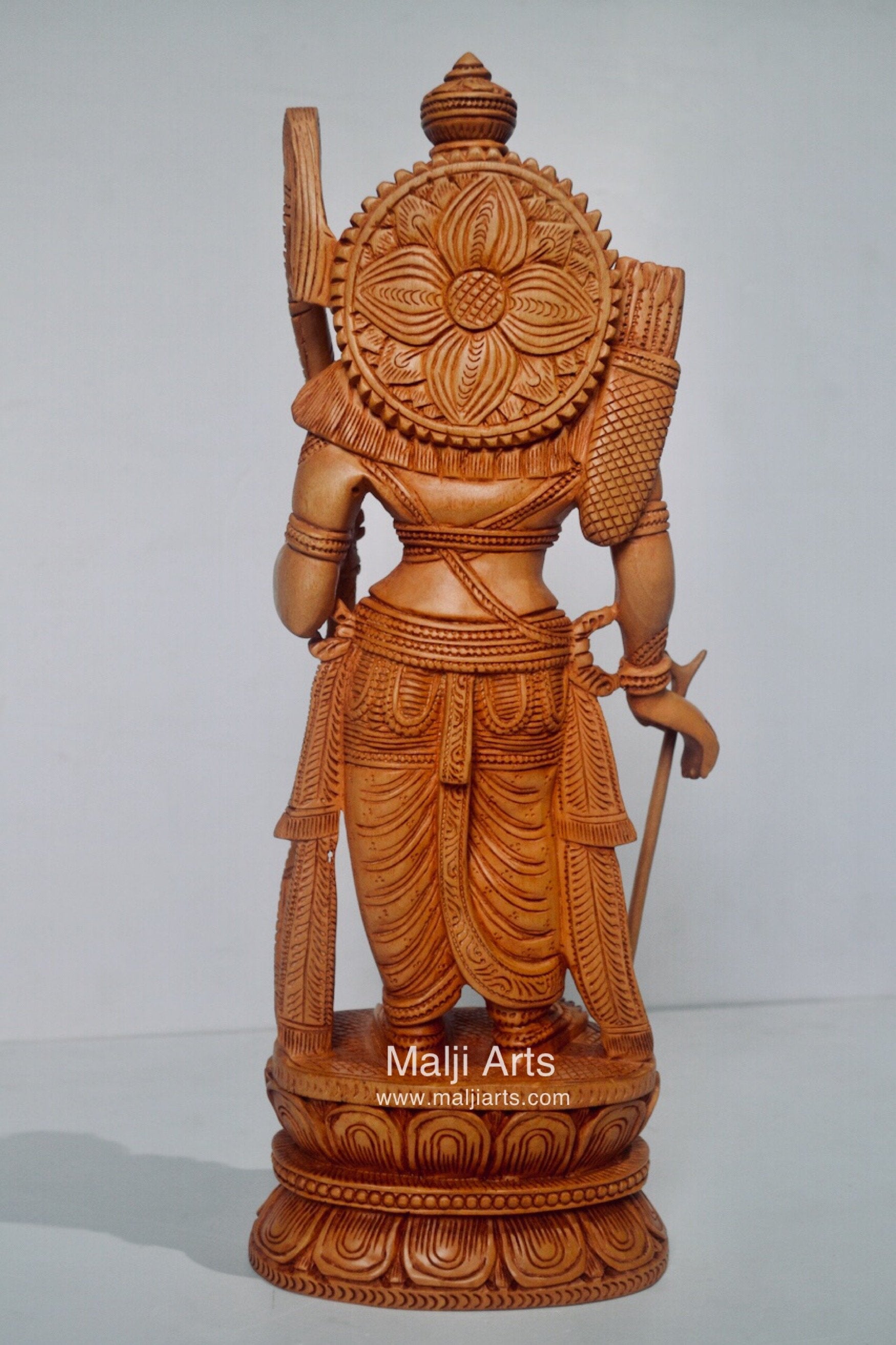 Wooden Lord Shri Rama Statue of Ayodhya Temple fine Carving - Arts99 - Online Art Gallery