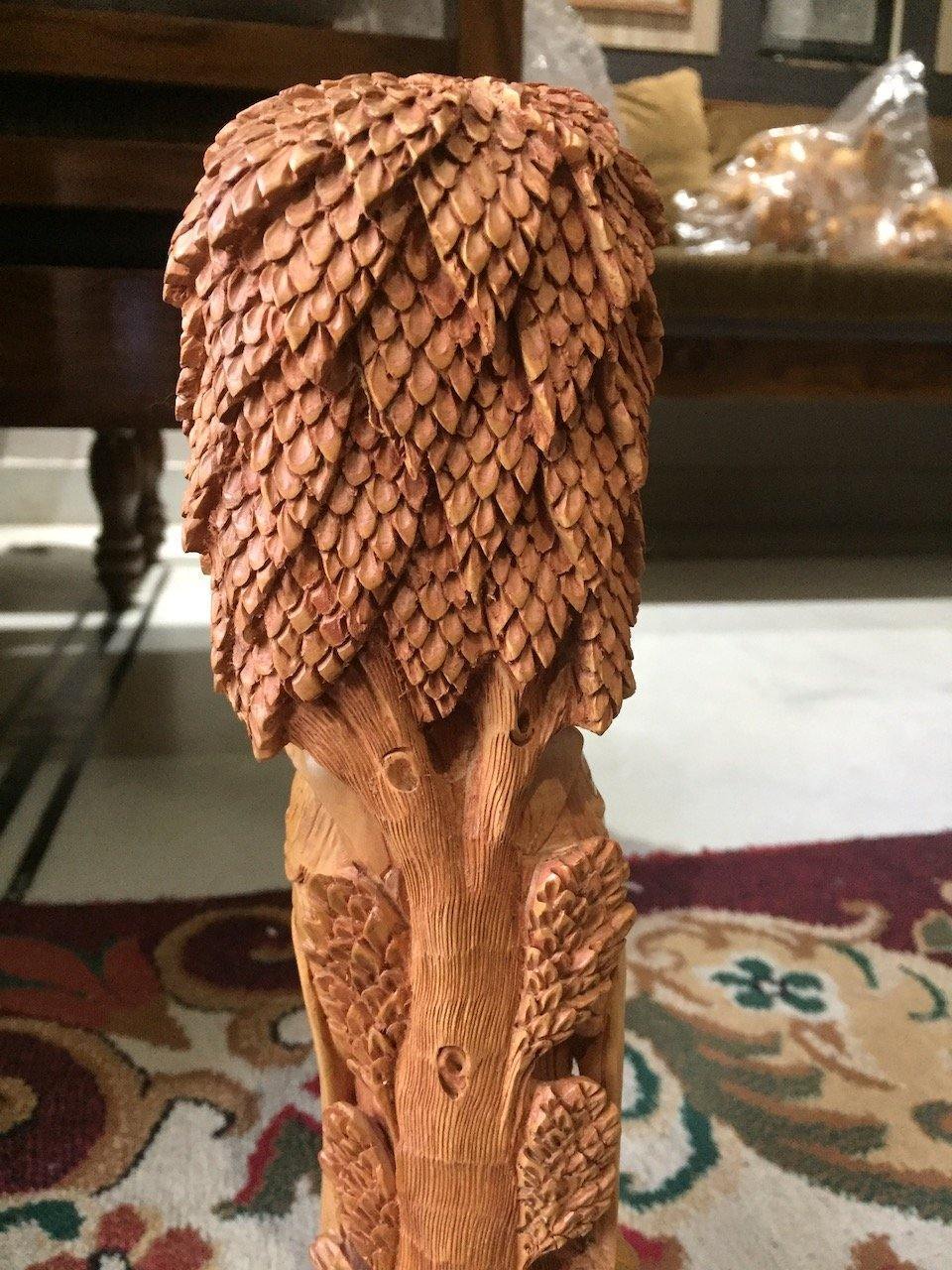 Sandalwood Standing Buddha Statue Under Tree - Arts99 - Online Art Gallery