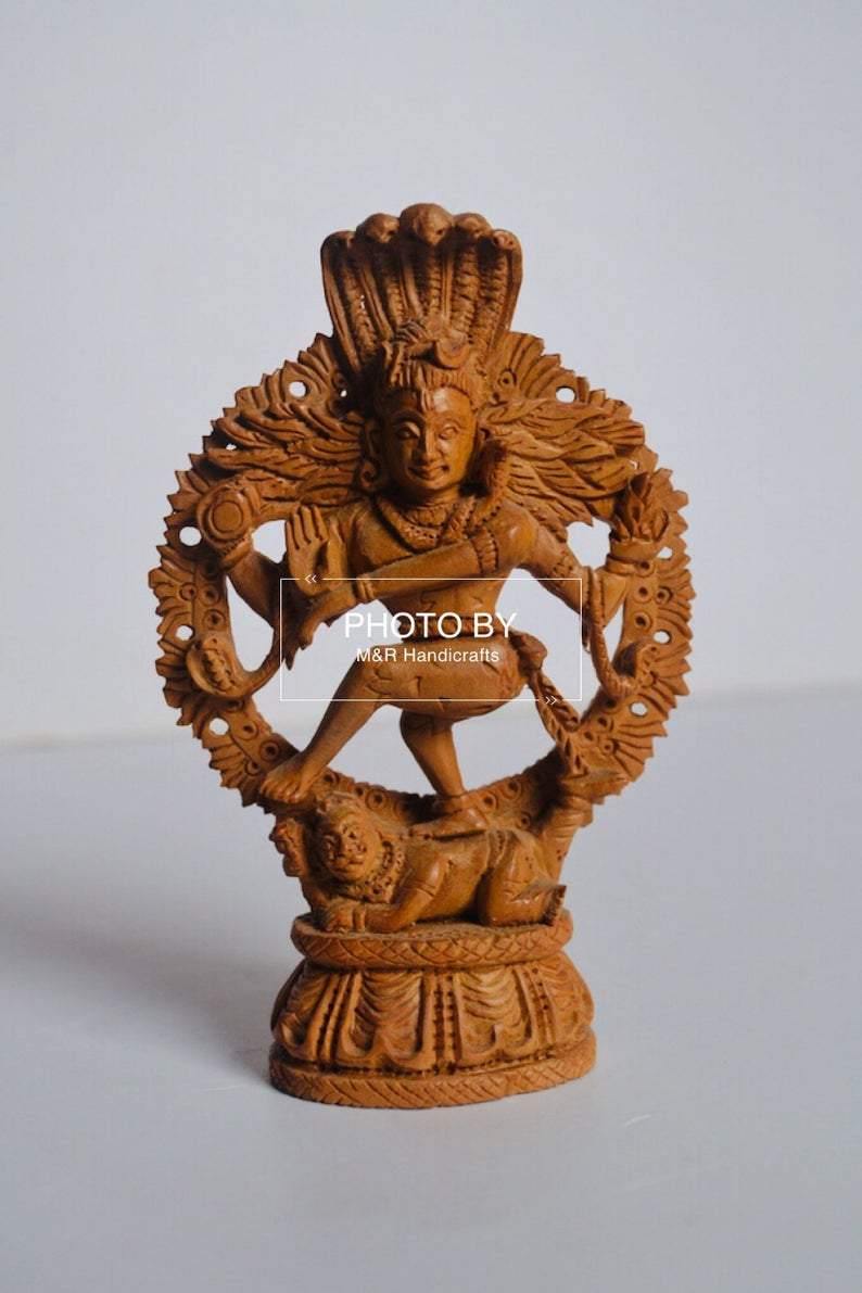 Sandalwood Beautifully Carved Small Natraja Statue - Arts99 - Online Art Gallery