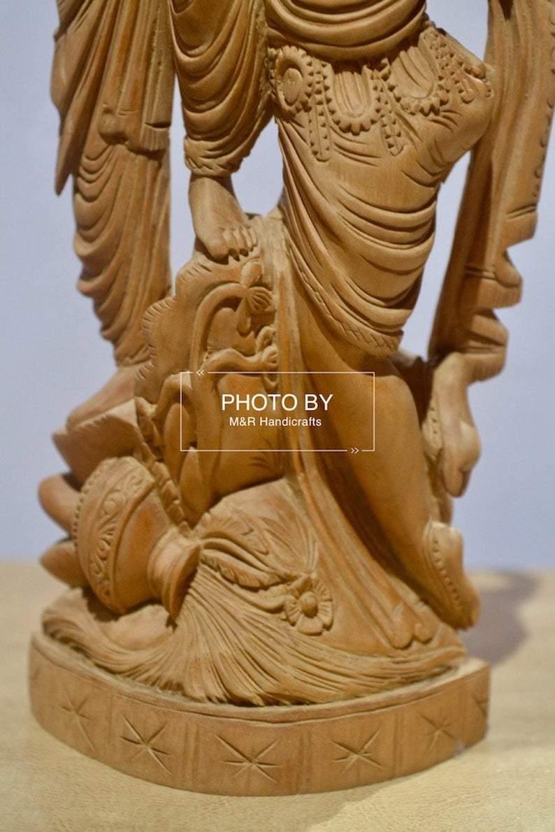 Collective Sandalwood Radha Krishna Love Scene Statue - Arts99 - Online Art Gallery