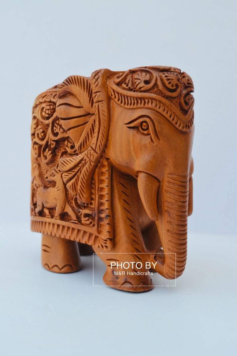 Sandalwood Fine Hand Carved Elephant Statue - Arts99 - Online Art Gallery