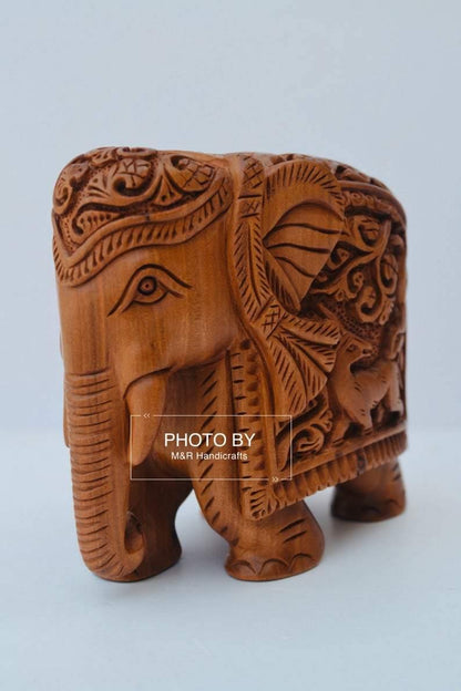 Sandalwood Fine Hand Carved Elephant Statue - Arts99 - Online Art Gallery