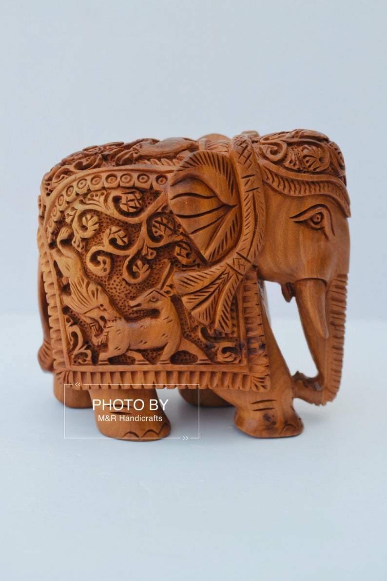 Sandalwood Fine Hand Carved Elephant Statue - Arts99 - Online Art Gallery