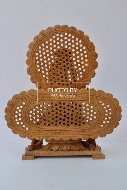 Sandalwood Carved Baby Krishna Statue with Unique Base - Arts99 - Online Art Gallery