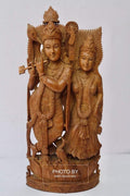 Vintage Sandalwood Beautifully Carved Radha Krishna Statue - Arts99 - Online Art Gallery
