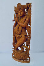 Vintage Sandalwood Carved Lord Krishna statue - Arts99 - Online Art Gallery