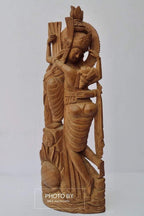 Collective Sandalwood Rare Radha Krishna Love Scene Statue - Arts99 - Online Art Gallery