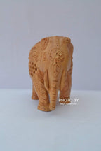 Wooden Fine Hand Carved Jewellery Elephant Under Cut Statue - Arts99 - Online Art Gallery
