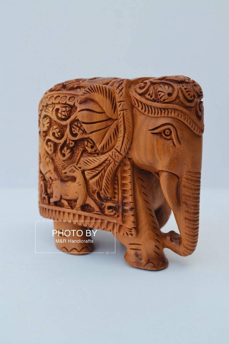 Sandalwood Fine Hand Carved Elephant Statue - Arts99 - Online Art Gallery