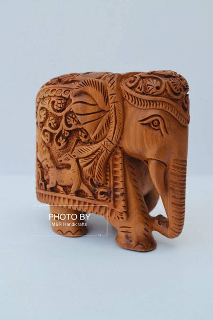 Sandalwood Fine Hand Carved Elephant Statue - Arts99 - Online Art Gallery