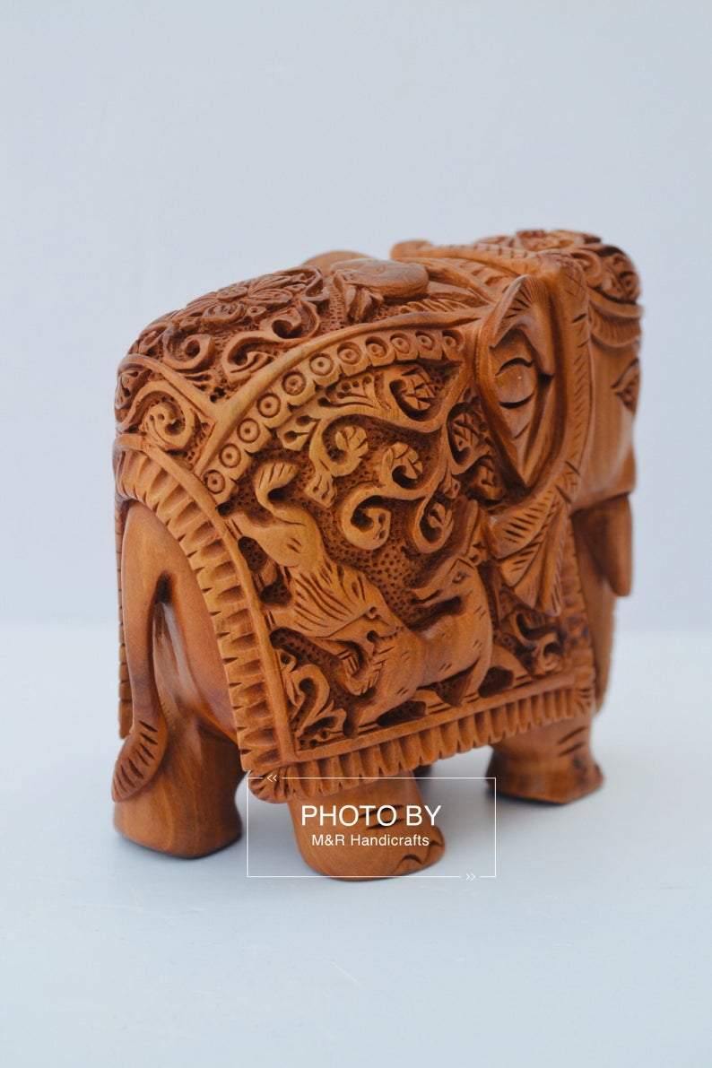 Sandalwood Fine Hand Carved Elephant Statue - Arts99 - Online Art Gallery