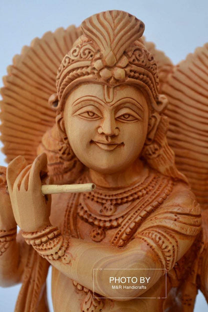 Wooden beautifully hand carved radha krishna statue - Arts99 - Online Art Gallery