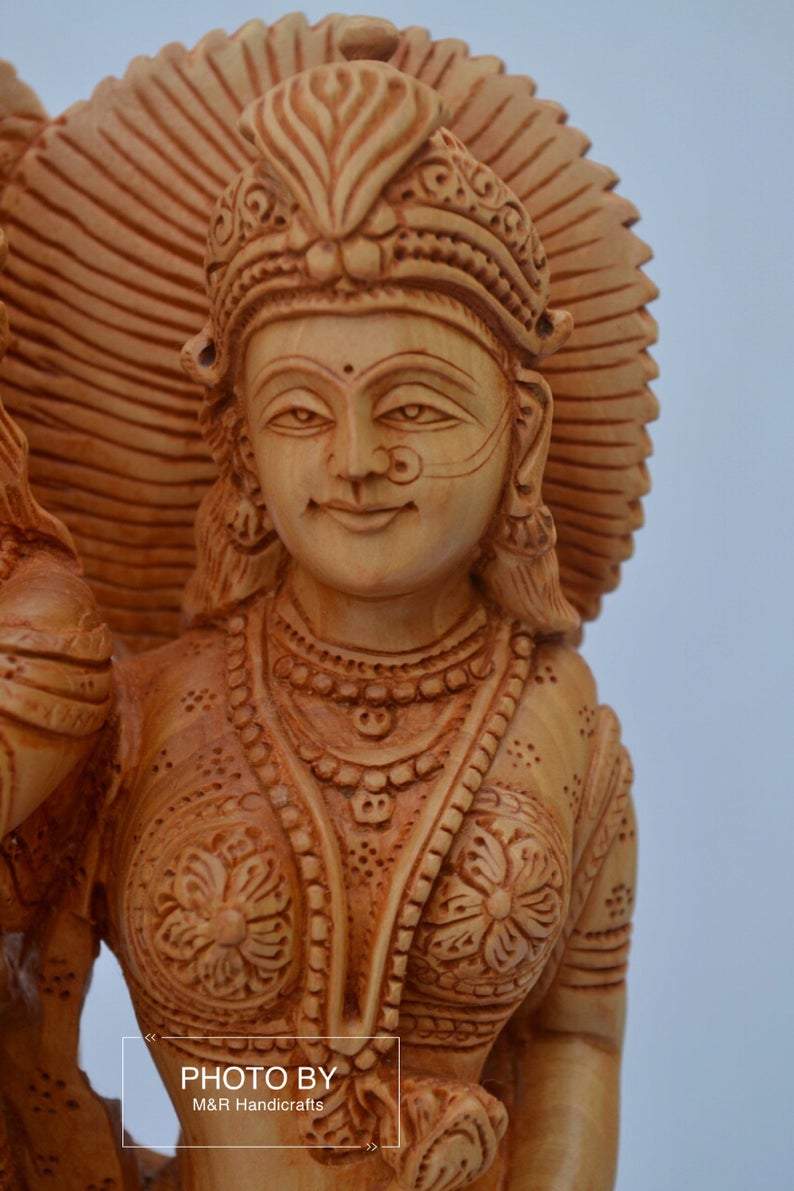 Wooden beautifully hand carved radha krishna statue - Arts99 - Online Art Gallery