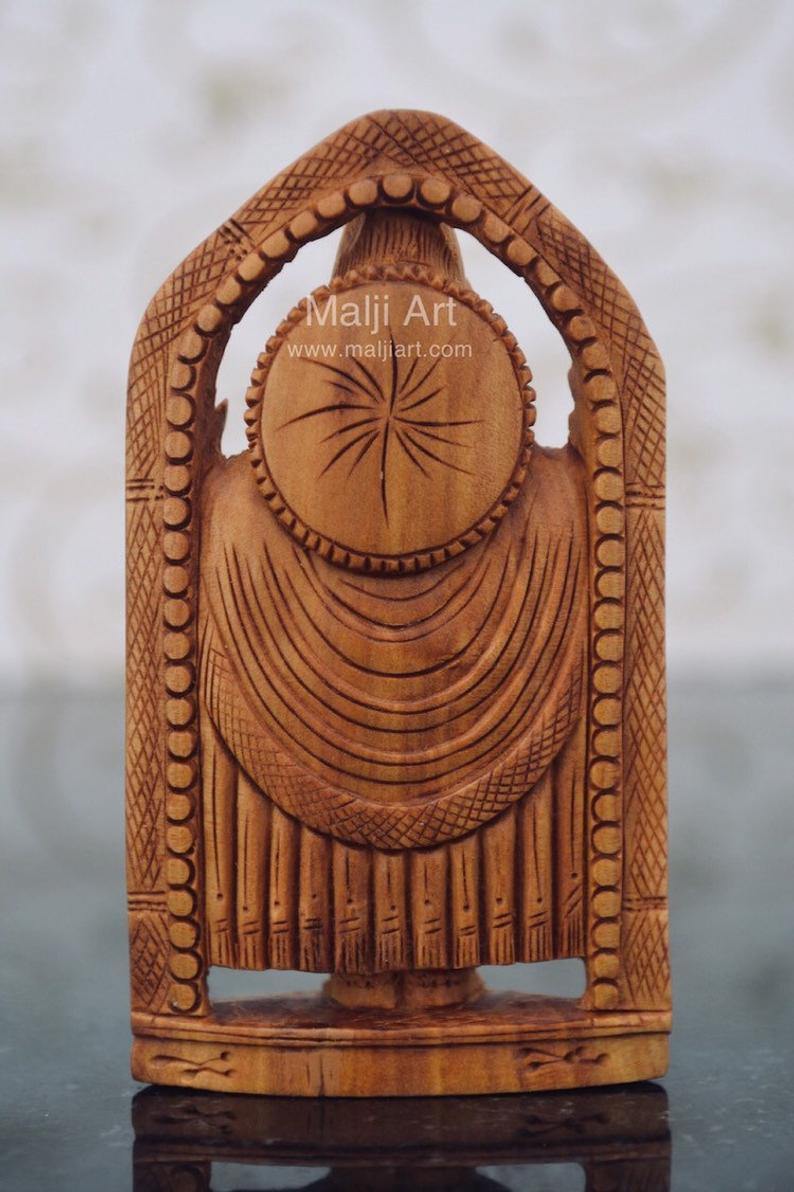 Sandalwood Beautifully Carved Small TIRUPATI BALAJI Statue - Arts99 - Online Art Gallery