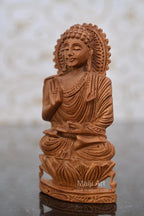 Sandalwood beautiful Hand Carved Buddha Statue - Arts99 - Online Art Gallery
