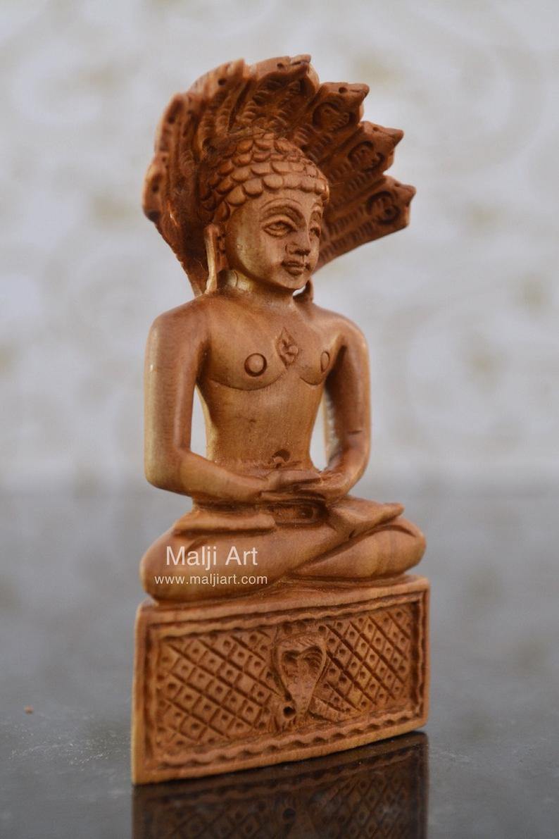Sandalwood Beautifully Carved PARASNATH BHAGWAN - Arts99 - Online Art Gallery