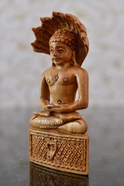 Sandalwood Beautifully Carved PARASNATH BHAGWAN - Arts99 - Online Art Gallery