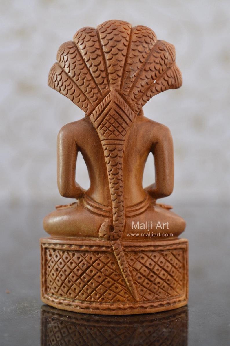 Sandalwood Beautifully Carved PARASNATH BHAGWAN - Arts99 - Online Art Gallery