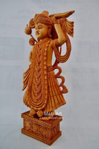 Wooden Fine Hand Carved Lord Shrinath Ji Statue - Arts99 - Online Art Gallery