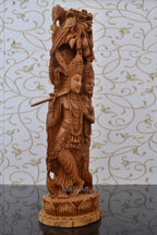 Sandalwood Fine Carved Radha Krishna Under Tree - Arts99 - Online Art Gallery