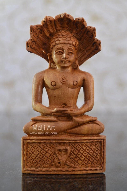 Sandalwood Beautifully Carved PARASNATH BHAGWAN - Arts99 - Online Art Gallery