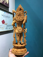 Wooden Fine Carved Ayodhya Temple Rama Statue 15" inches - Arts99 - Online Art Gallery
